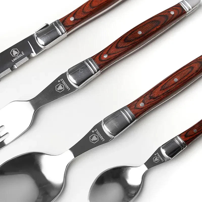 Set De Mesa X16 Piezas Laguiole, hojas acero 420