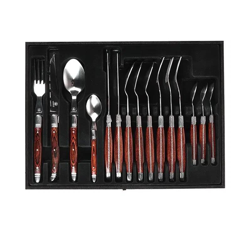 Set De Mesa X16 Piezas Laguiole, hojas acero 420