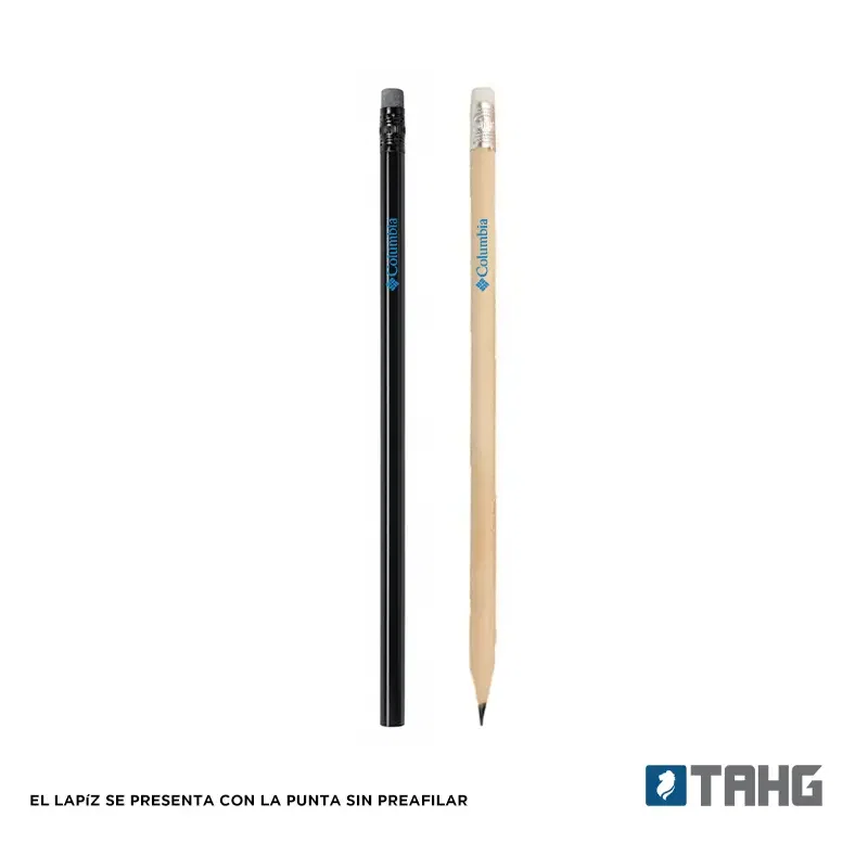 Lapiz Grafito Negro Con Goma madera, mina 2 mm Lapiz Grafito Negro Con Goma madera, mina 2 mm