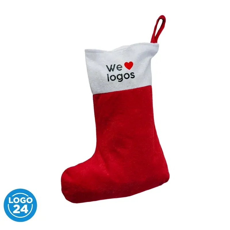 Bota De Navidad tela 26 x 36cm Bota De Navidad tela 26 x 36cm