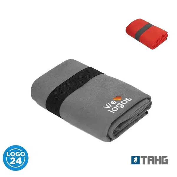 Toallon Cloud microfibra secado rápido personalizado con logo empresa - Merchandising corporativo Chile