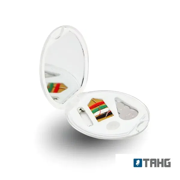 Costurero Mini plástico transparente, 5,5 x 8 cm personalizado con logo empresa - Merchandising corporativo Chile