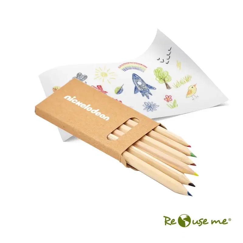 Set De Mini Lapices Grafito X 6 caja kraft Set De Mini Lapices Grafito X 6 caja kraft