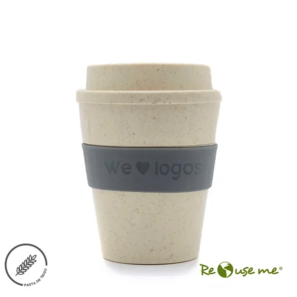 Mug Eco Cup 355 ml plástico personalizado con logo empresa - Merchandising corporativo Chile