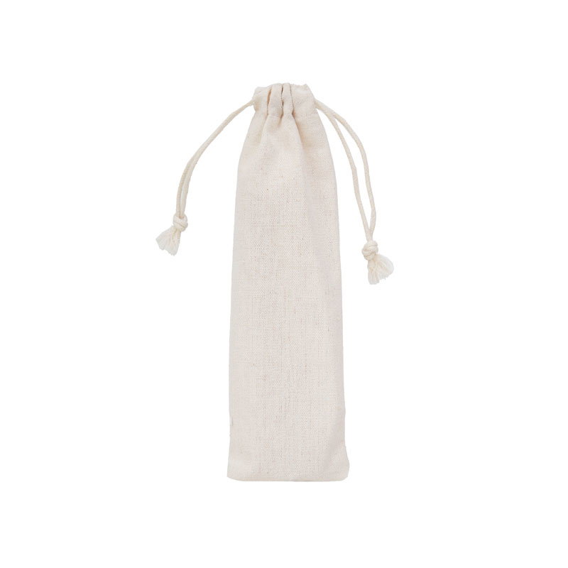 Set Cutlery Bamboo bambú natural funda de tela