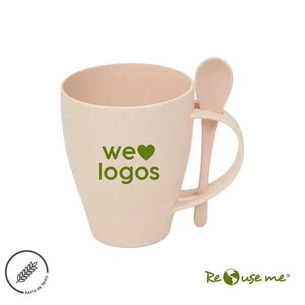 Mug Marsh 400 ml plástico y pasta de trigo Mug Marsh 400 ml plástico y pasta de trigo personalizado con logo empresa - Mugs Ecológicos corporativo Chile