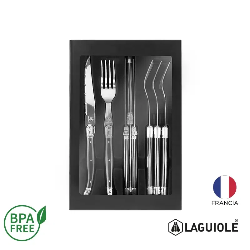 Set De 8 Cubiertos Laguiole 8 piezas acero 420