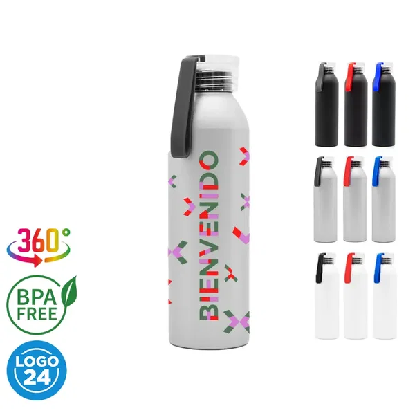 Botella Alu 600 ml aluminio personalizado con logo empresa - Merchandising corporativo Chile