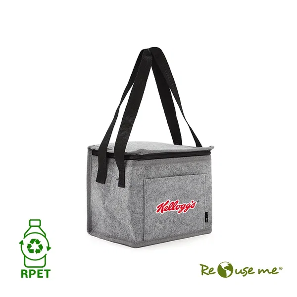 Cooler Felt plástico reciclado, cremallera personalizado con logo empresa - Merchandising corporativo Chile