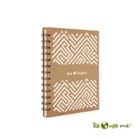 Cuaderno Spring tapa dura kraft, anillado metálico