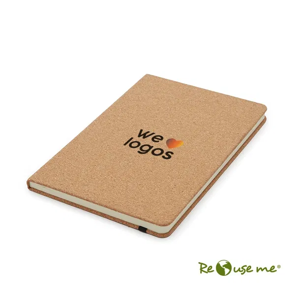 Cuaderno Corks corcho natural, 14 x 21 cm personalizado con logo empresa - Ecológicos corporativo Chile