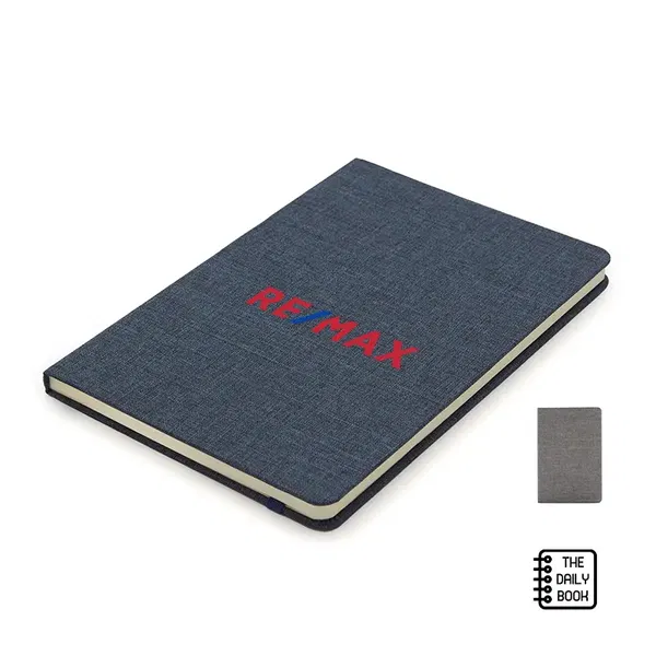 Cuaderno Duomo tapa de tela 300D personalizado con logo empresa - Papelería corporativo Chile