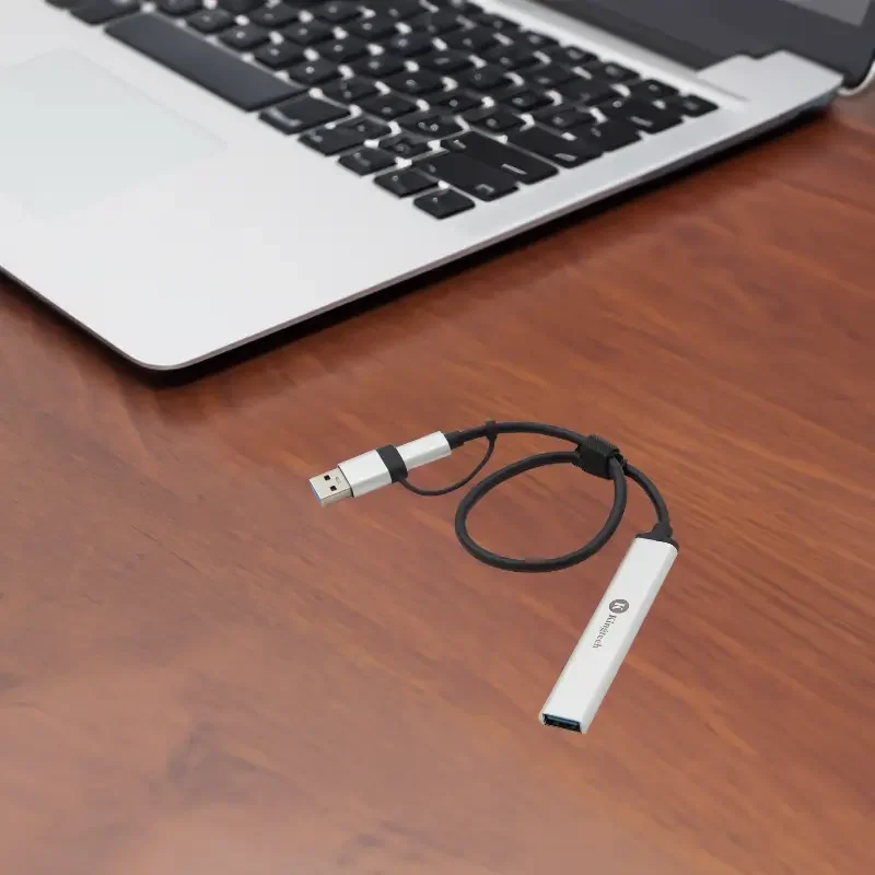 Hub Usb-C Slim metal, cable plegable