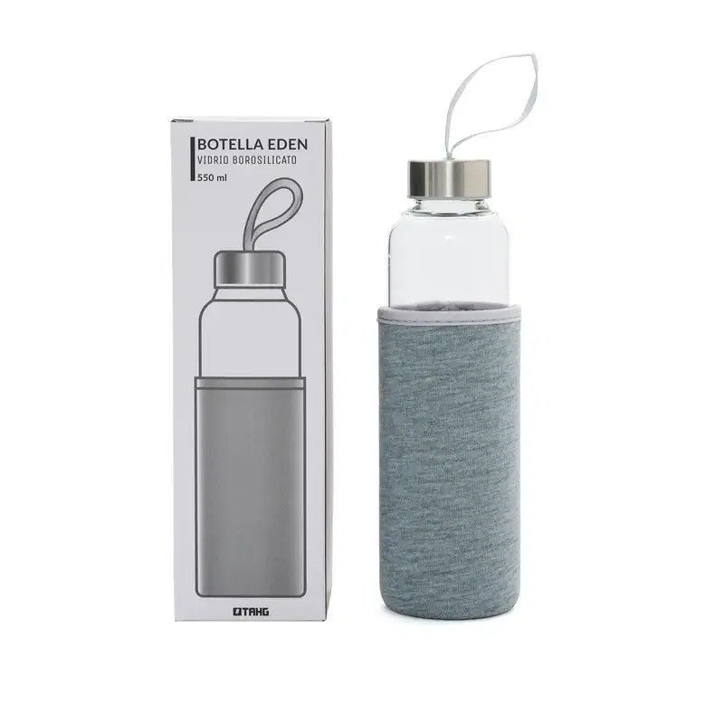 Botella Eden 550 ml vidrio borosilicato