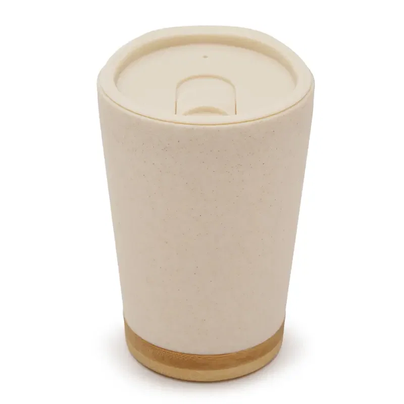 Mug Wave plástico y base de bambú