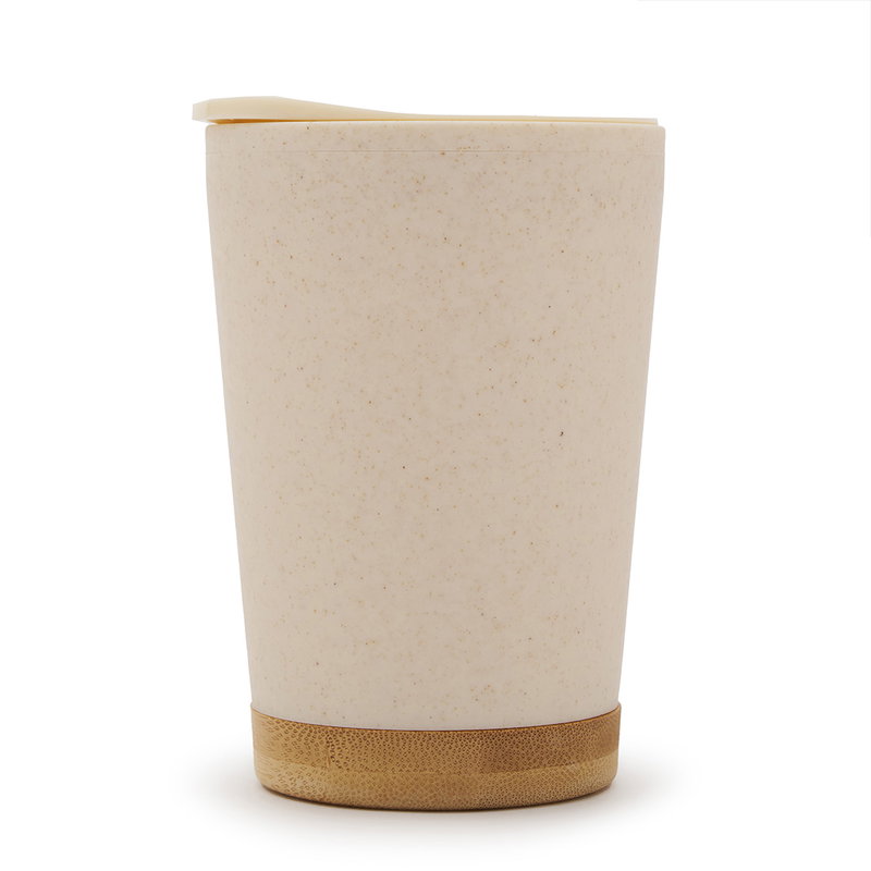 Mug Wave plástico y base de bambú