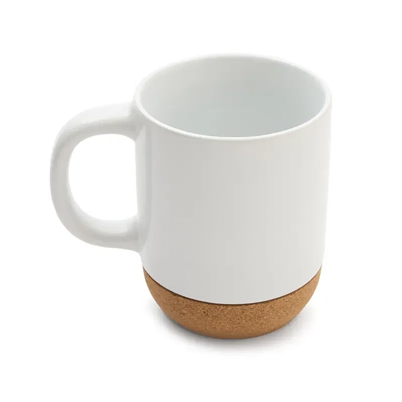 Mug Double cerámica con base corcho