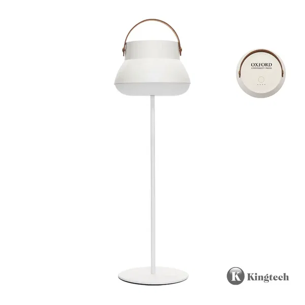 Lampara Fungi plástico rígido y hierro personalizado con logo empresa - Merchandising corporativo Chile