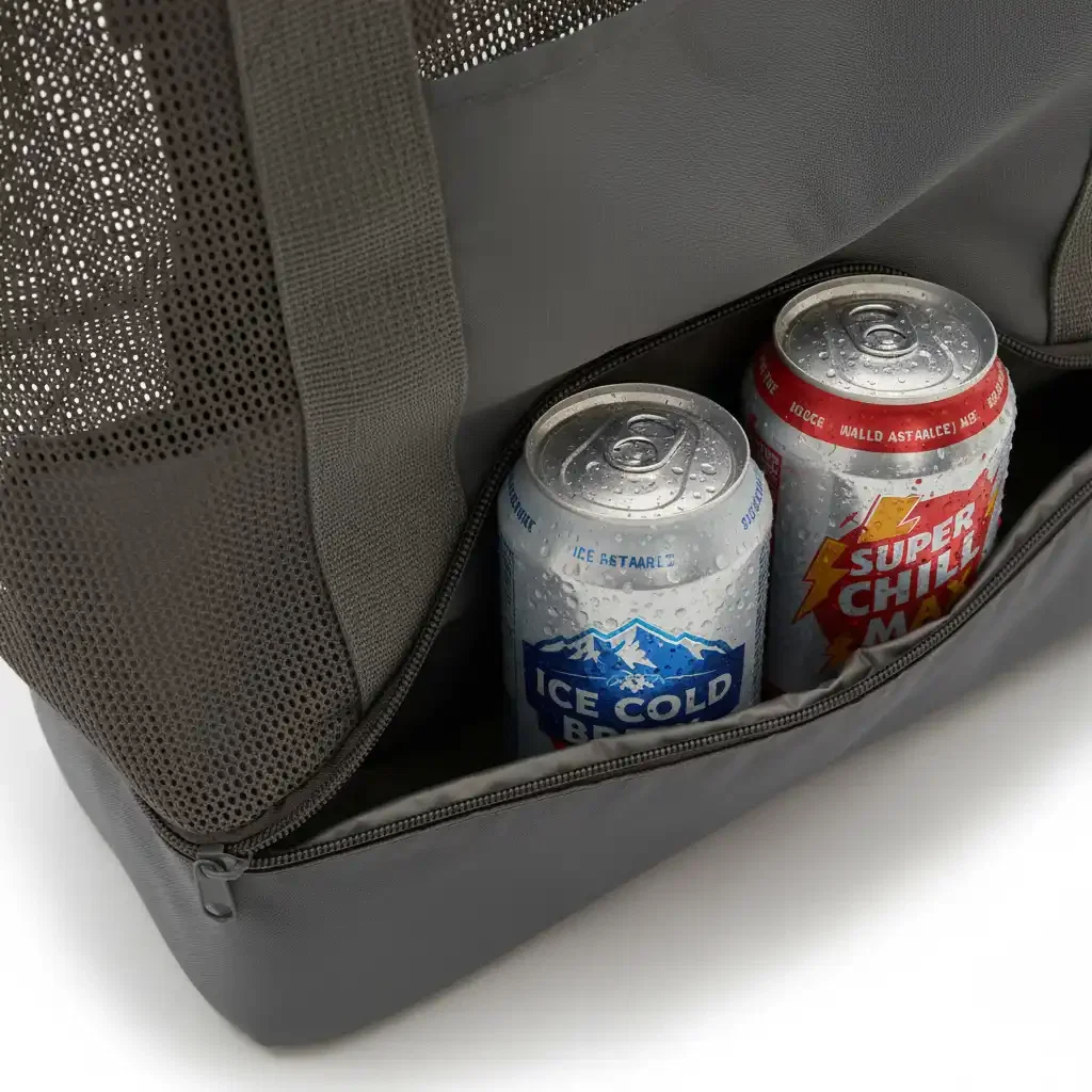 Cooler Tote Dual doble compartimiento, base cooler