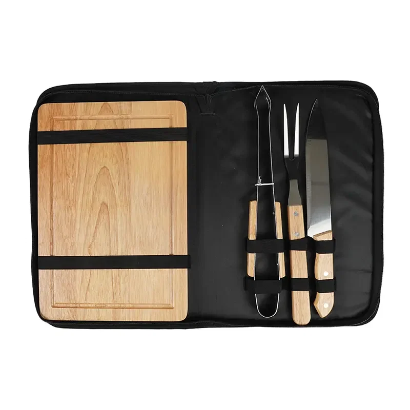 Set De Asado Brasa madera y metal
