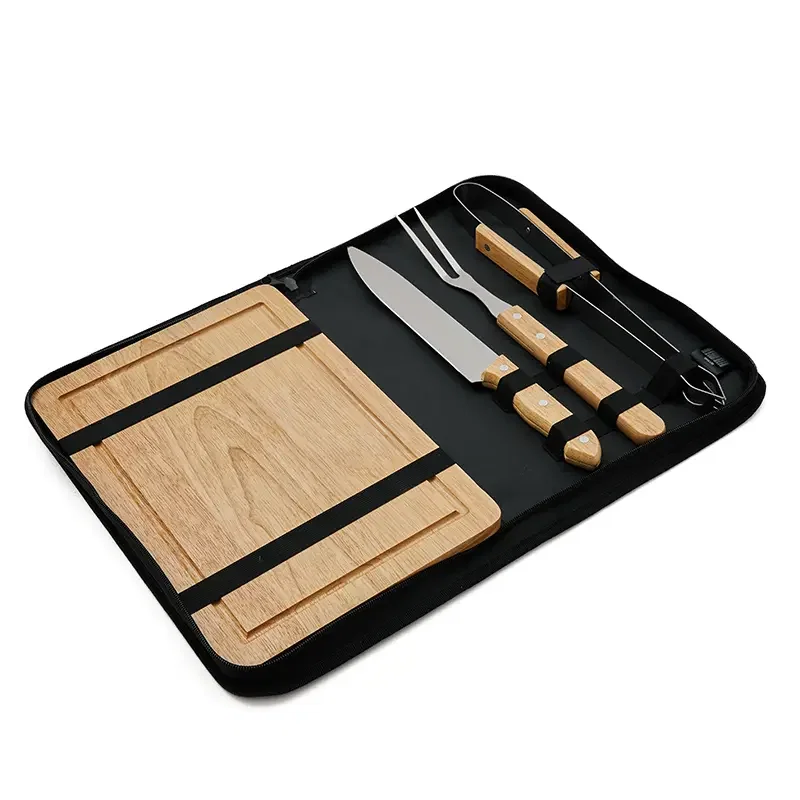 Set De Asado Brasa madera y metal