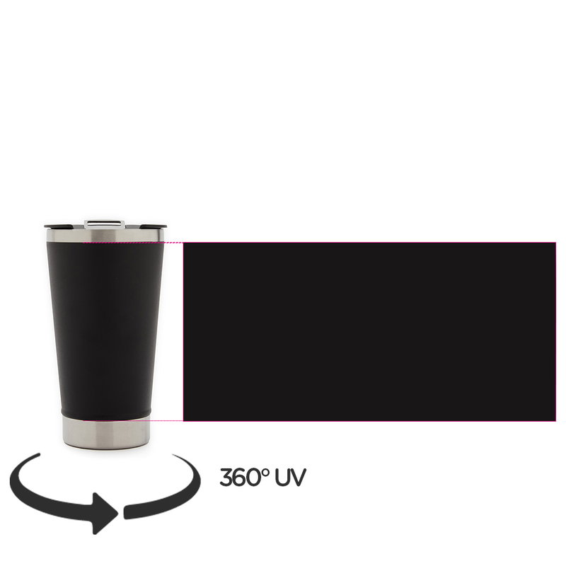 Mug Horizon acero inoxidable, tapa deslizante