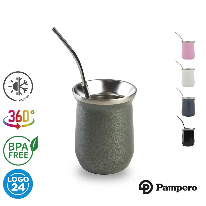 Mate Origen C/Bombilla Pampero acero inoxidable