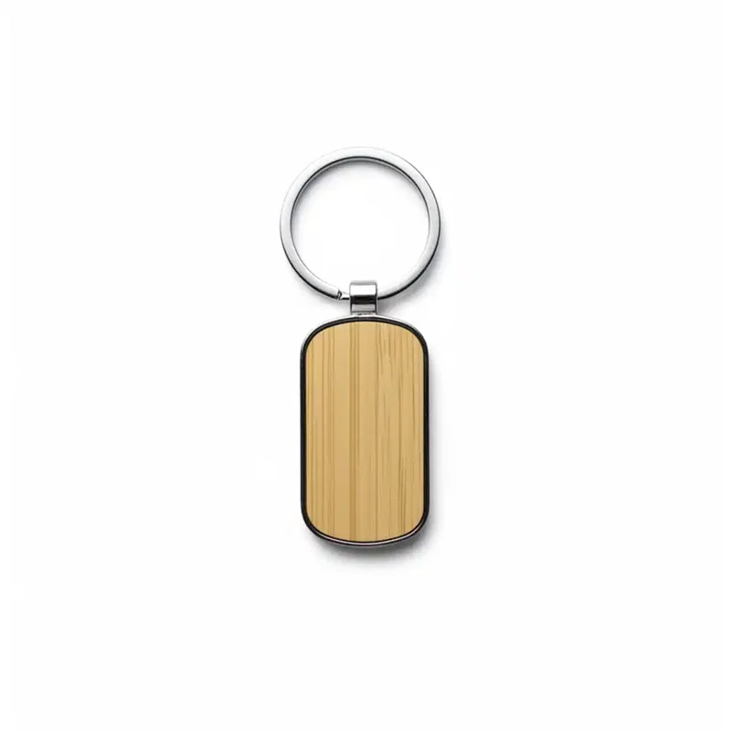 Llavero Oval madera y metal Llavero Oval madera y metal