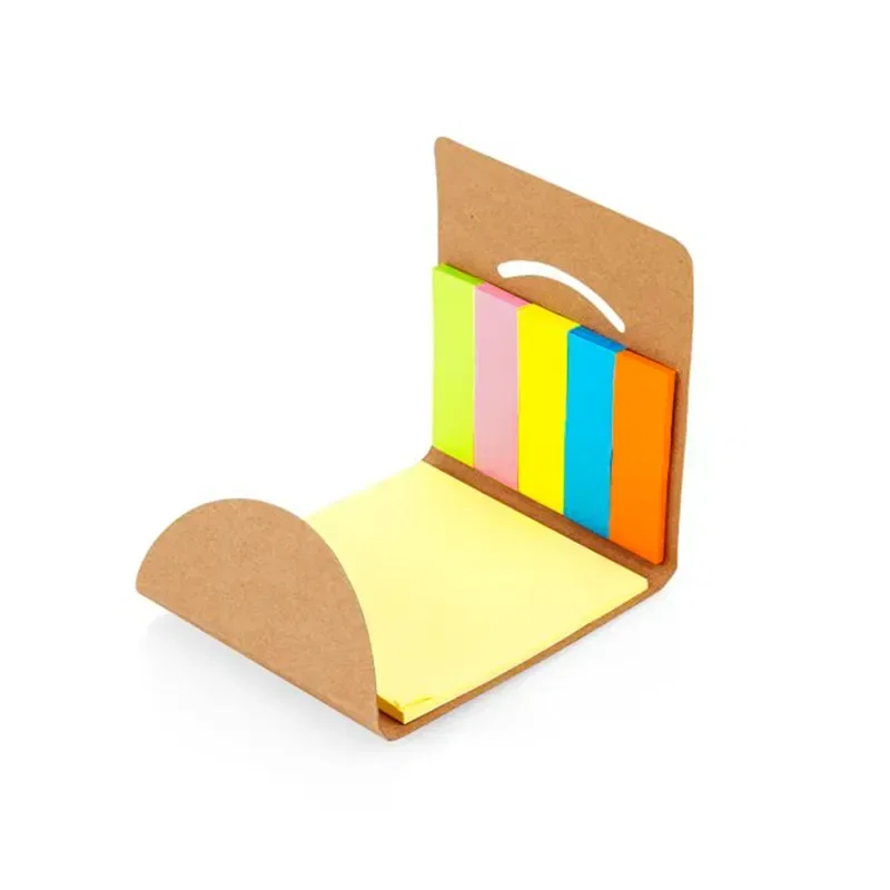 Set Memo Dots papel kraft, bloc adhesivo