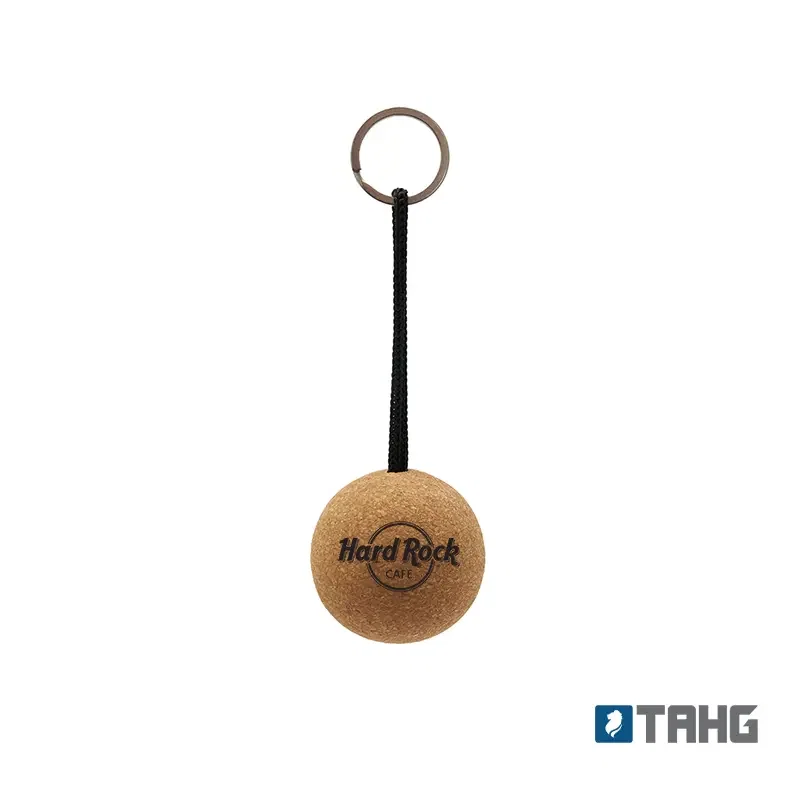 Llavero Floating corcho y aro inox personalizado con logo empresa - Llaveros corporativo Chile