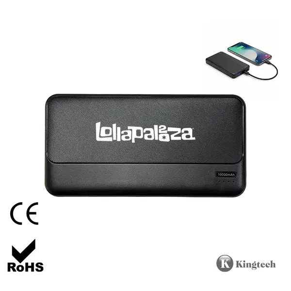 Power Bank Crux 10000 mAh plástico rígido personalizado con logo empresa - Power Banks corporativo Chile