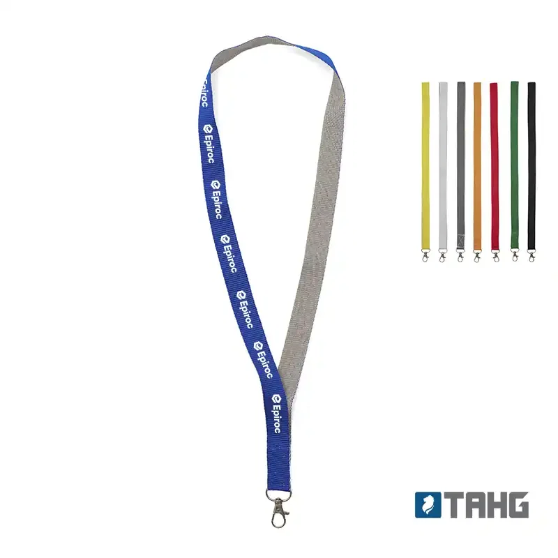 Lanyard Rhapsody poliéster, cierre velcro personalizado con logo empresa - Lanyards y Porta Credenciales corporativo Chile