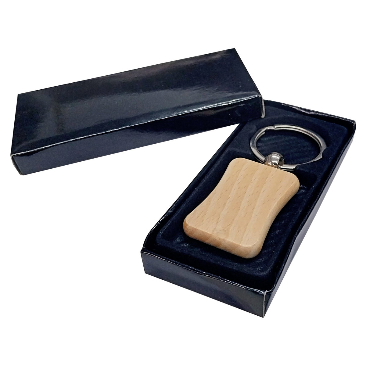 Llavero Madera Bamboo Ma2 bambú anilla metálica