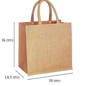 Bolsa Yute Boyu01 yute 39x36x14.5 cm personalizado con logo empresa - Merchandising corporativo Chile