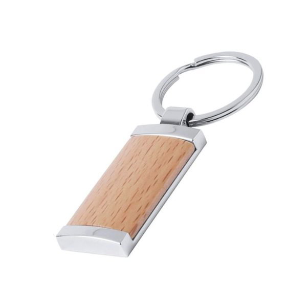 Llavero Metálico Madera K33 metal y madera
