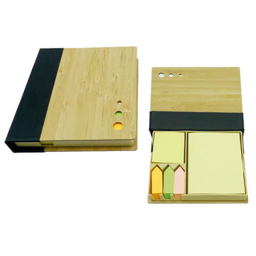 Memo Set N6 tapa bambú, 420 Post-it