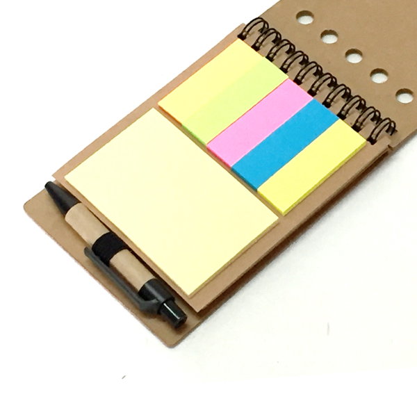 Memo Set Tapa Corcho Set N9 corcho y hojas Kraft
