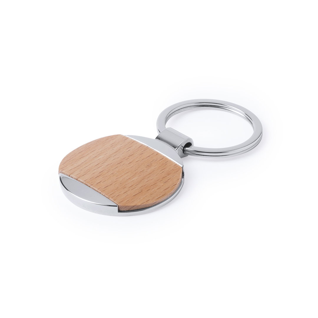 Llavero Metálico Madera K32 metal y madera