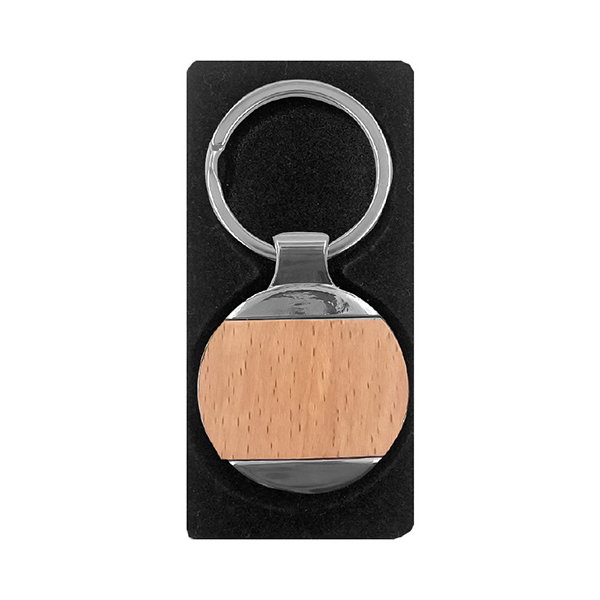 Llavero Metálico Madera K32 metal y madera
