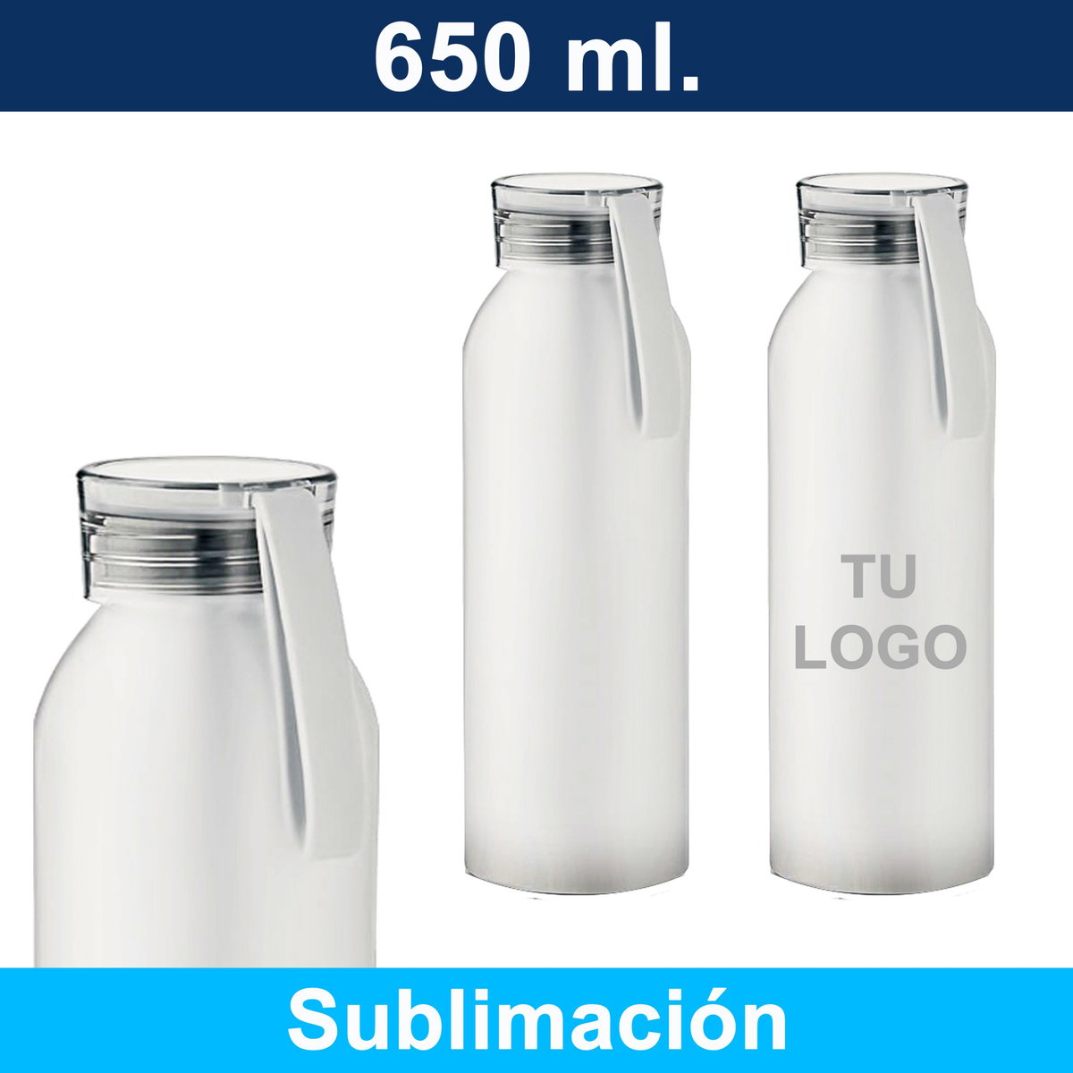 Botella Aluminio Sublimable M47 650 ml aluminio