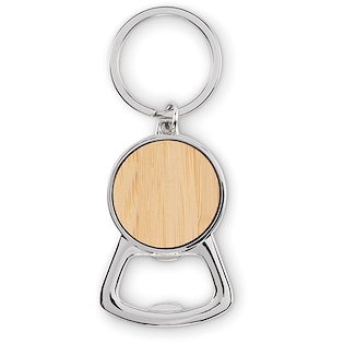 Llavero Madera Bamboo Destapador K122 metálico con