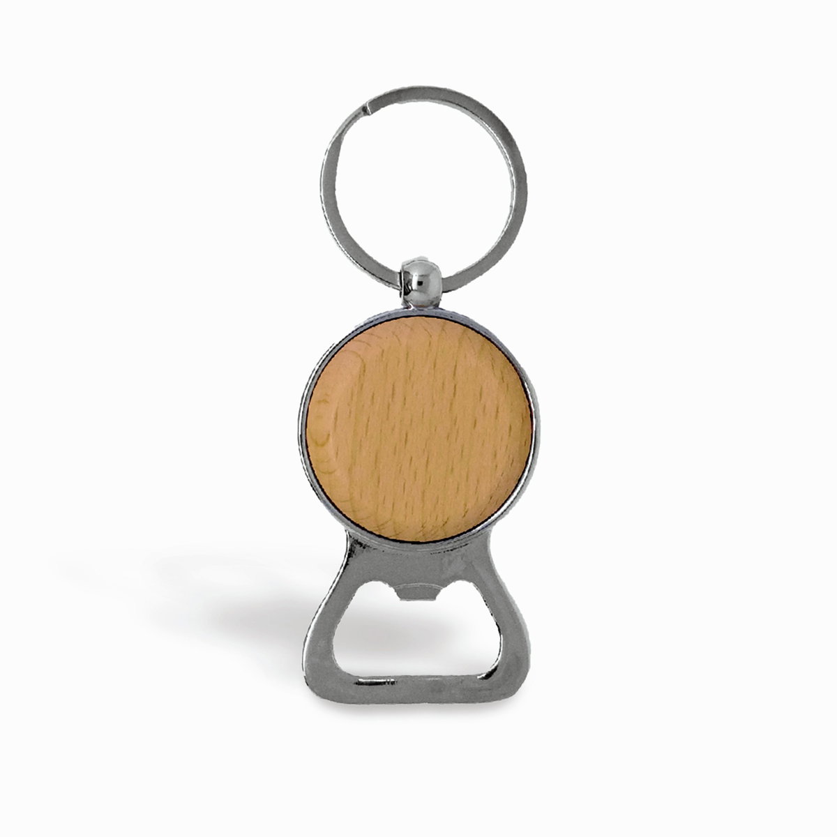 Llavero Madera Bamboo Destapador K122 metálico con
