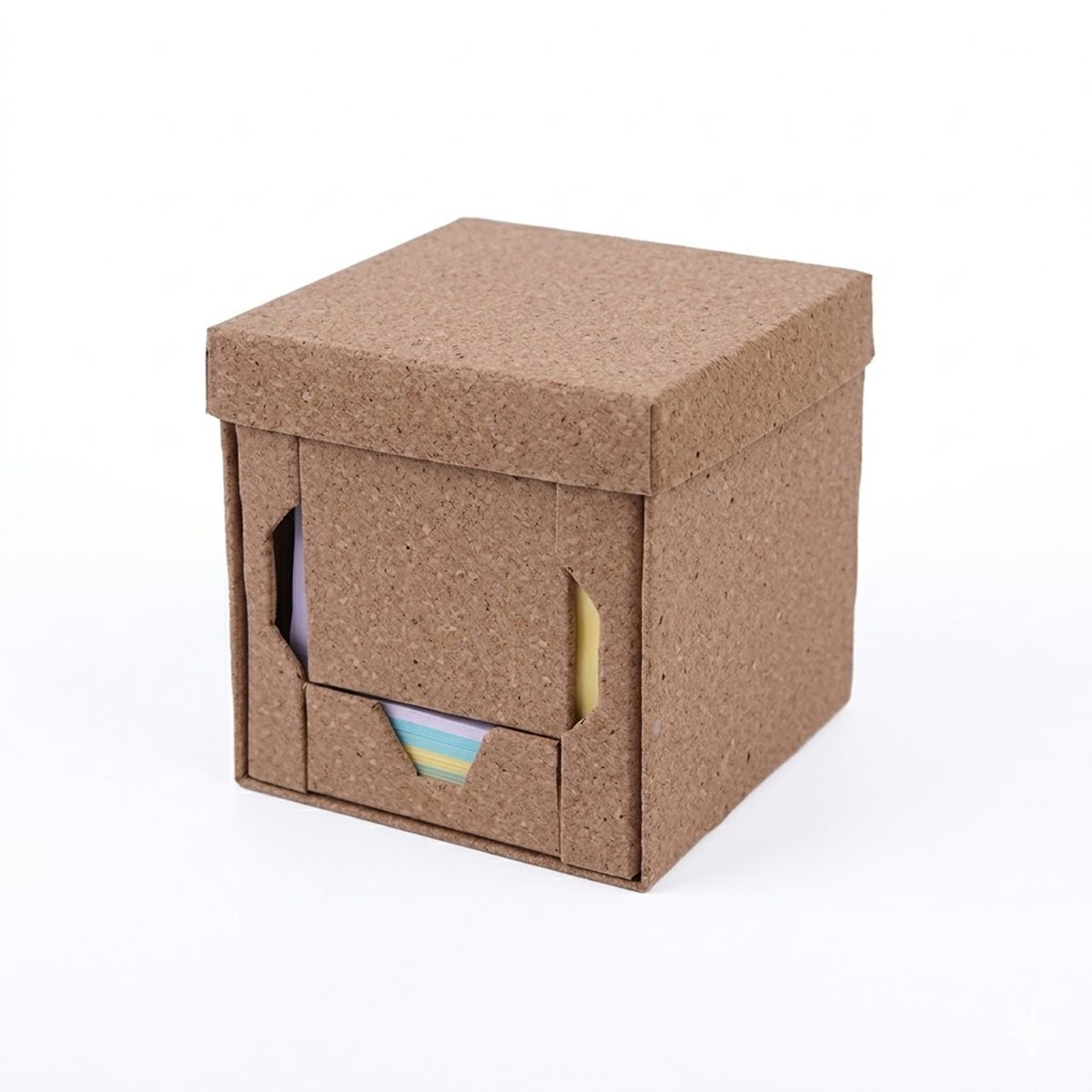 Memo Set Cubo Cartón N430 cartón con tapa
