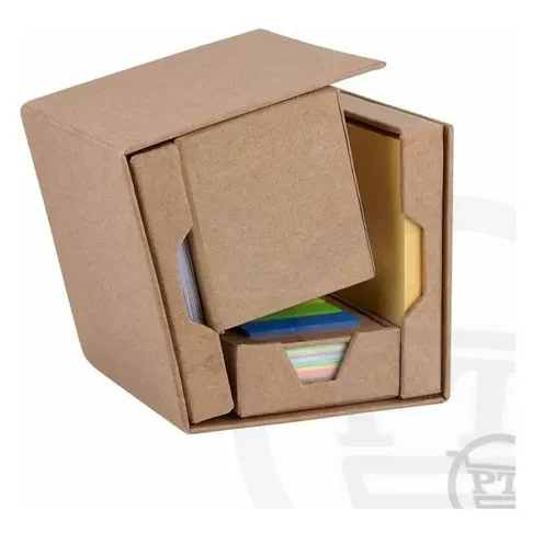 Memo Set Cubo Cartón N430 cartón con tapa