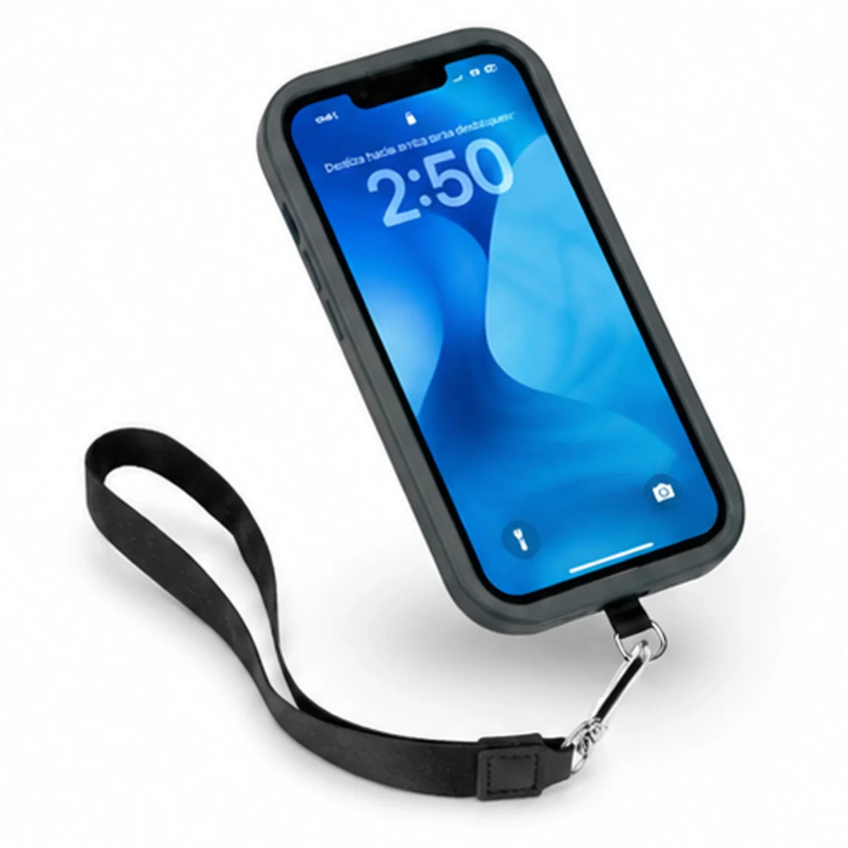 Lanyard Porta-Celular Ce10 poliéster y eco-cuero