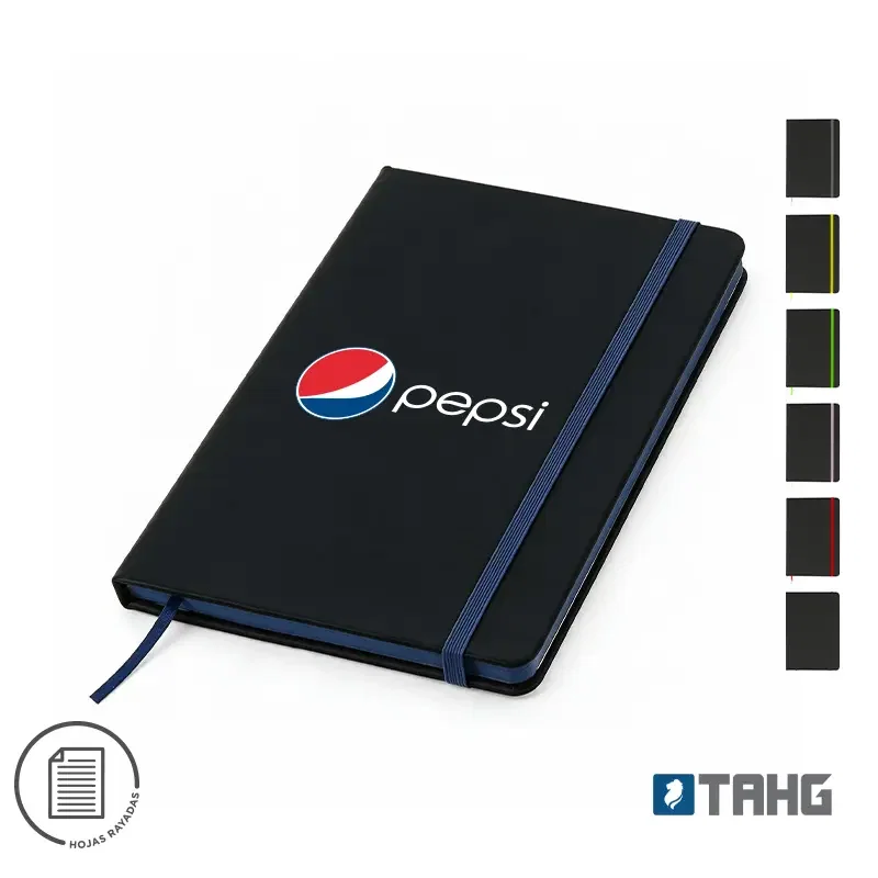 Cuadernos tapa dura corporativos personalizados con grabado láser para empresas Chile