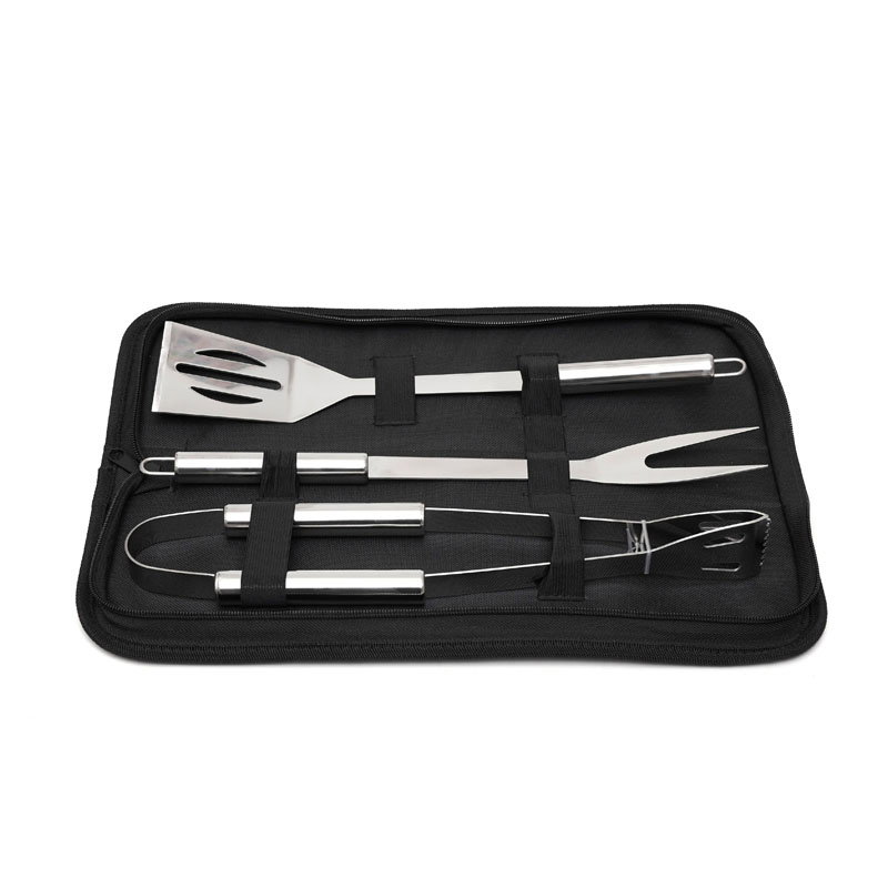 Bbq Holder Set acero inoxidable, funda con cierre