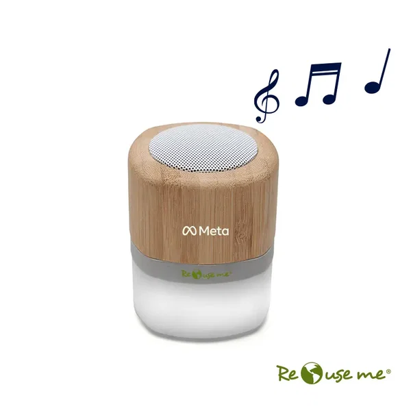 Parlante Track Bluetooth bambú personalizado con logo empresa - Merchandising corporativo Chile