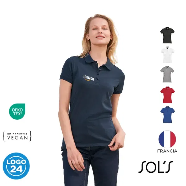 Polera Con Cuello Passion 100% algodón peinado personalizado con logo empresa - Merchandising corporativo Chile
