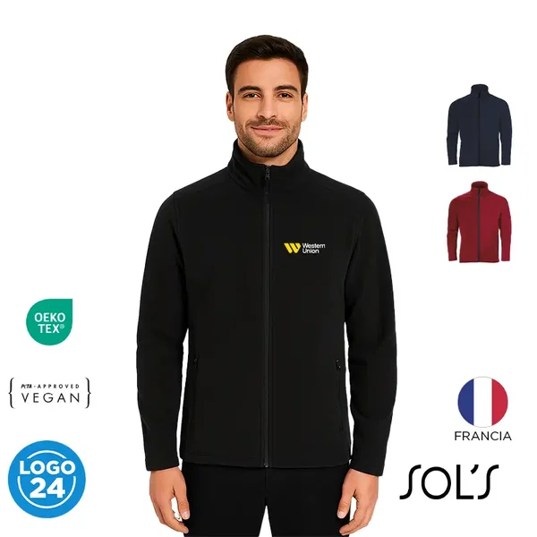 Chaqueta Softshell Race Hombre 96% poliéster personalizado con logo empresa - Merchandising corporativo Chile